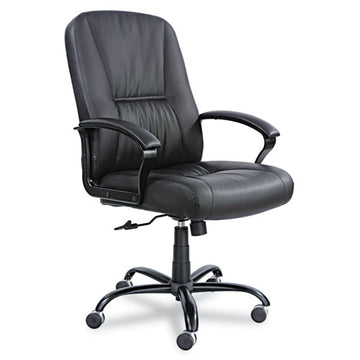 Safco® Serenity Big-tall High Back Leather Chair, Supports Up To 500 Lb, 19.5" To 22.5" Seat Height, Black freeshipping - TVN Wholesale